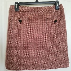 Ann Taylor Tweed Red Skirt